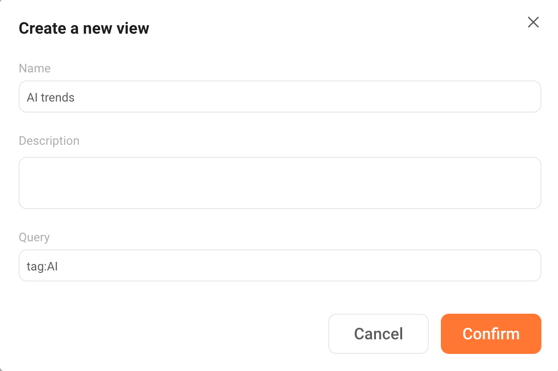 Add filtered view